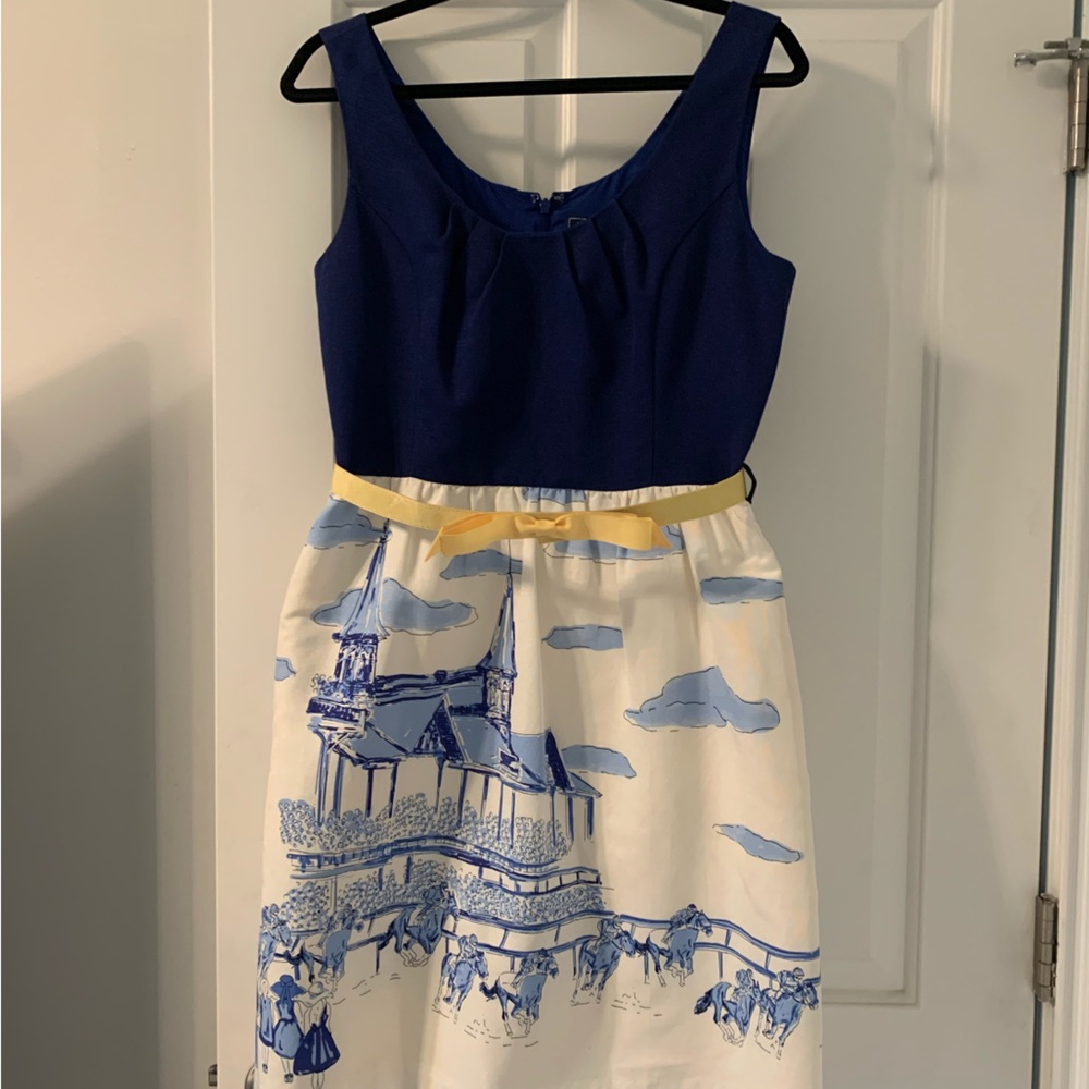 Vineyard Vines Ky Derby dress size 8 l. A-line with pockets